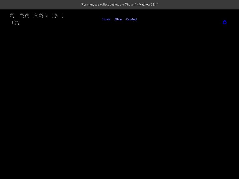 chosenonemerch.com shopify website screenshot