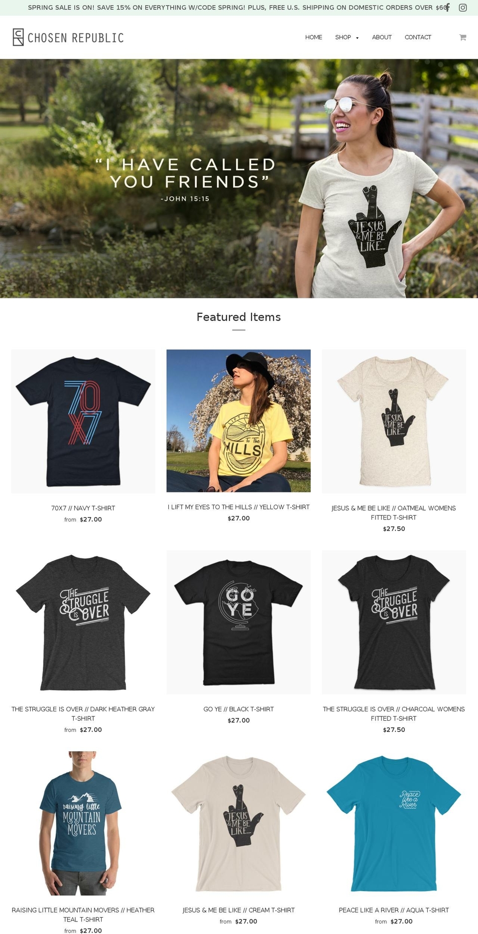 chosenrepublic.com — Shopify storefront screenshot