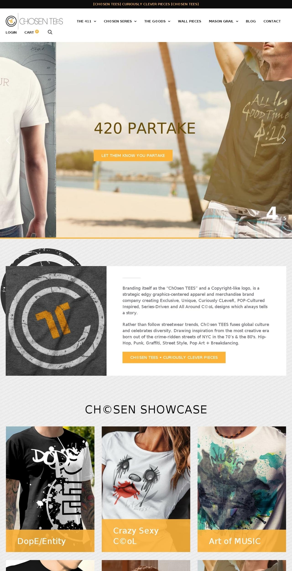 ChOsen TEES Shopify theme site example chosentees.com