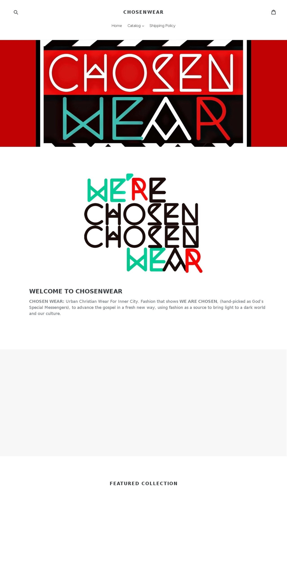 chosenwear.com — Shopify storefront screenshot