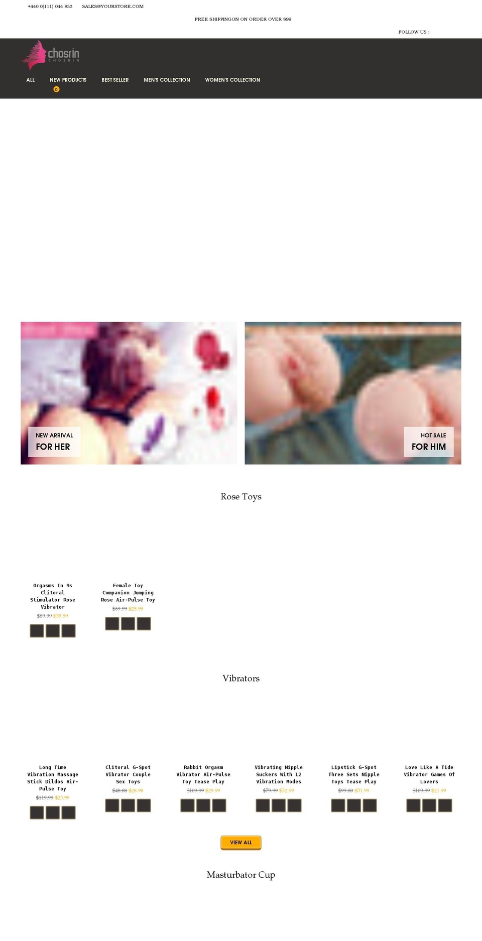chosrin.com shopify website screenshot