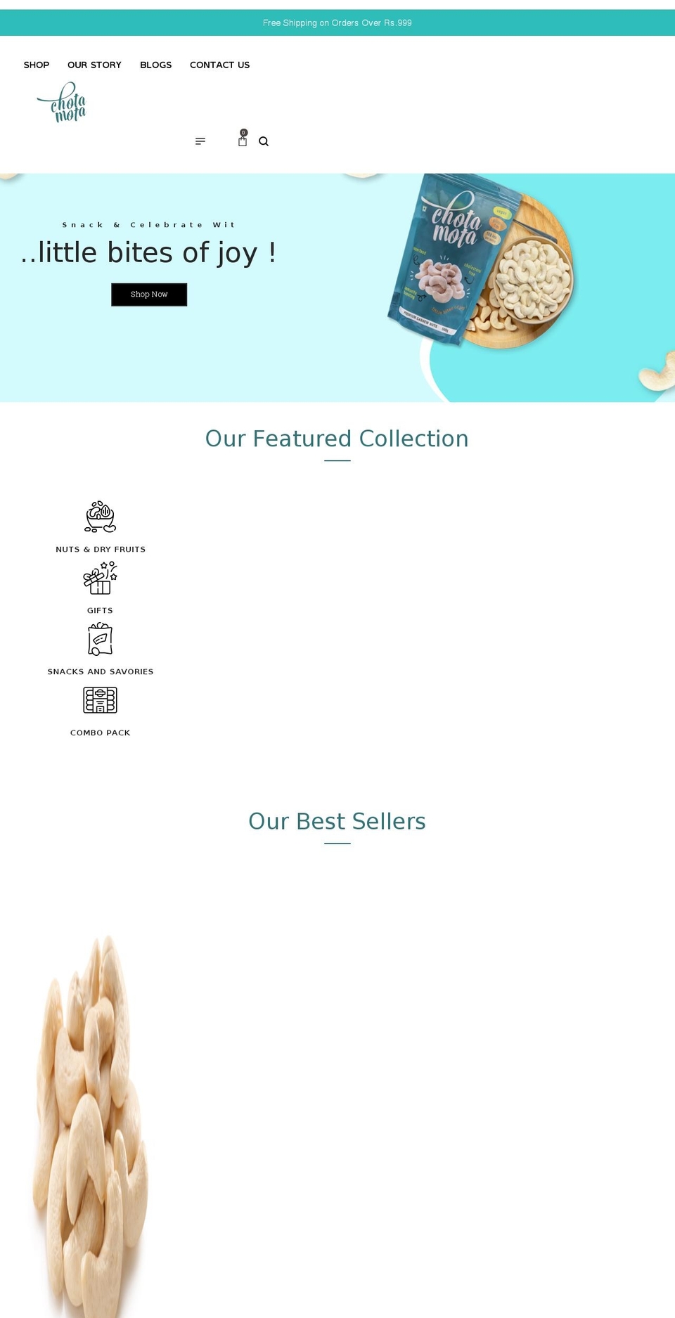 chotamota.com shopify website screenshot