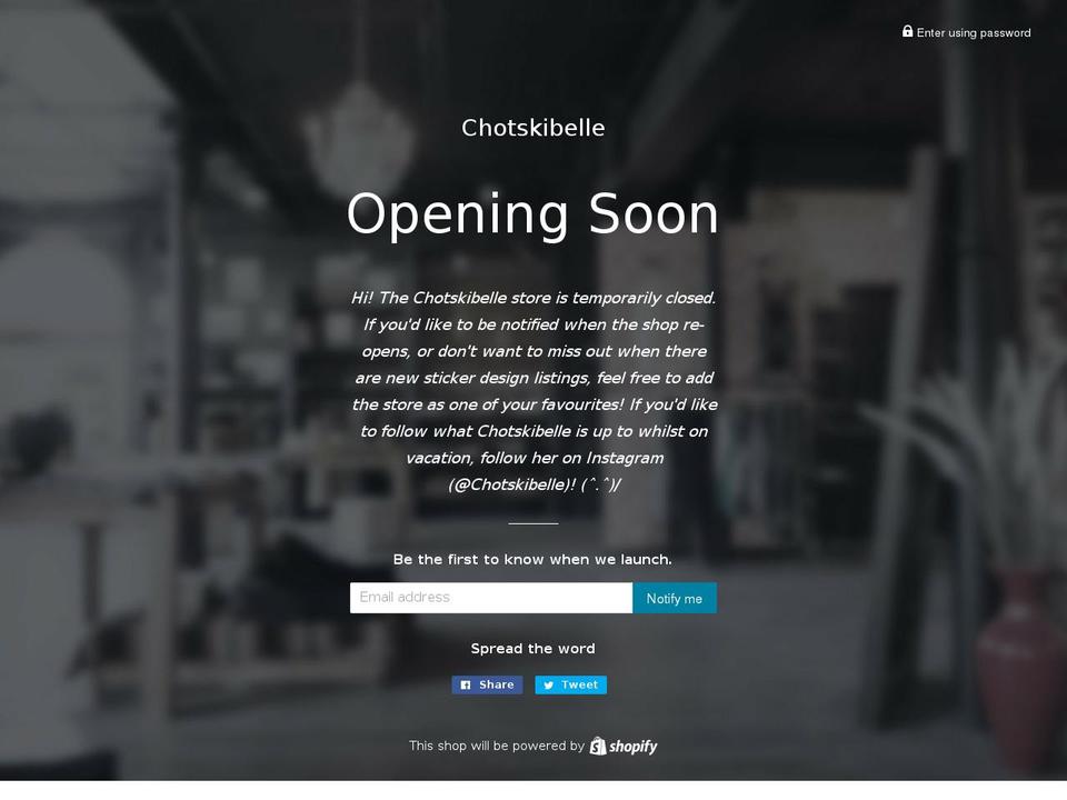 chotskibelle.com — Shopify storefront screenshot
