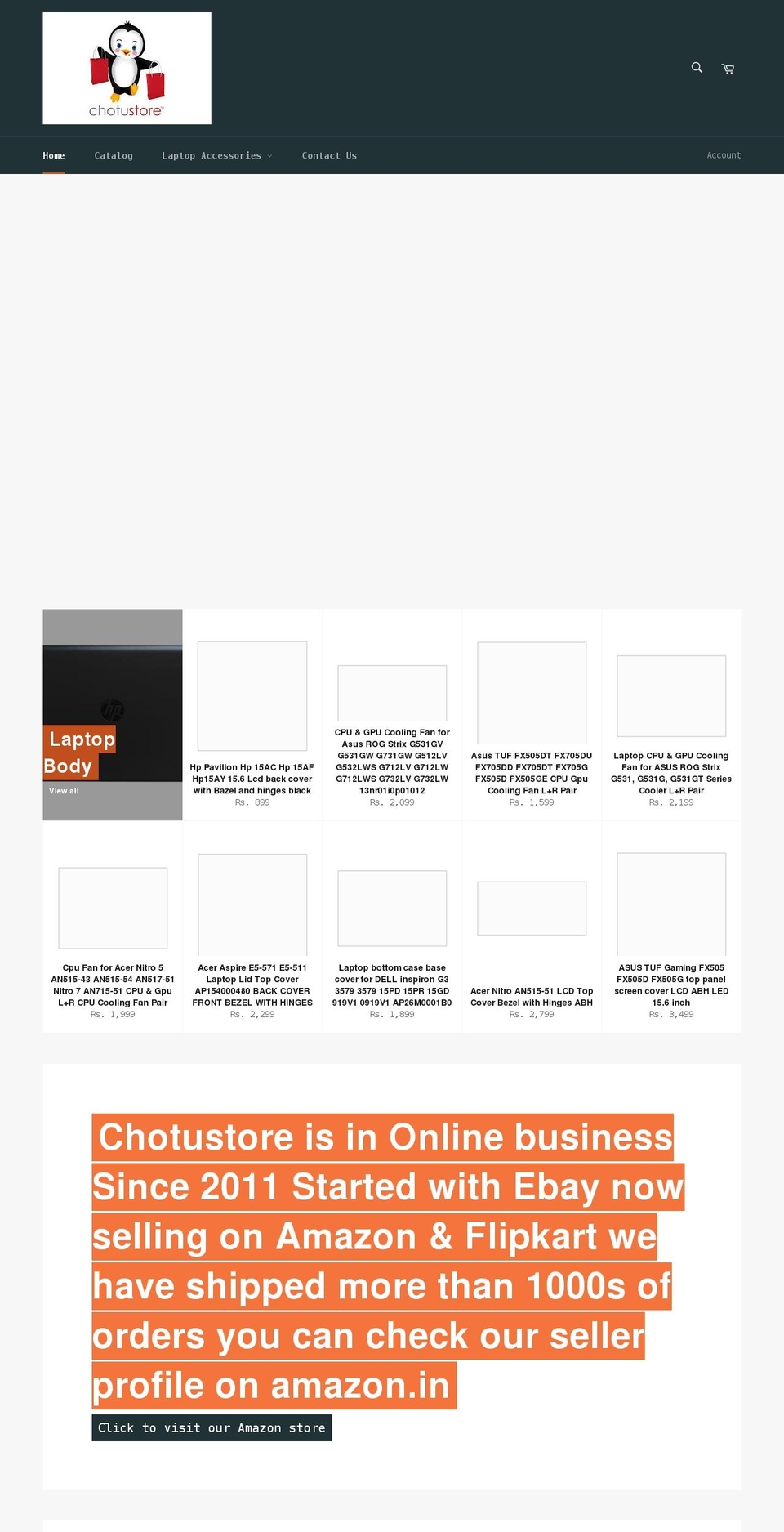 chotustore.in shopify website screenshot