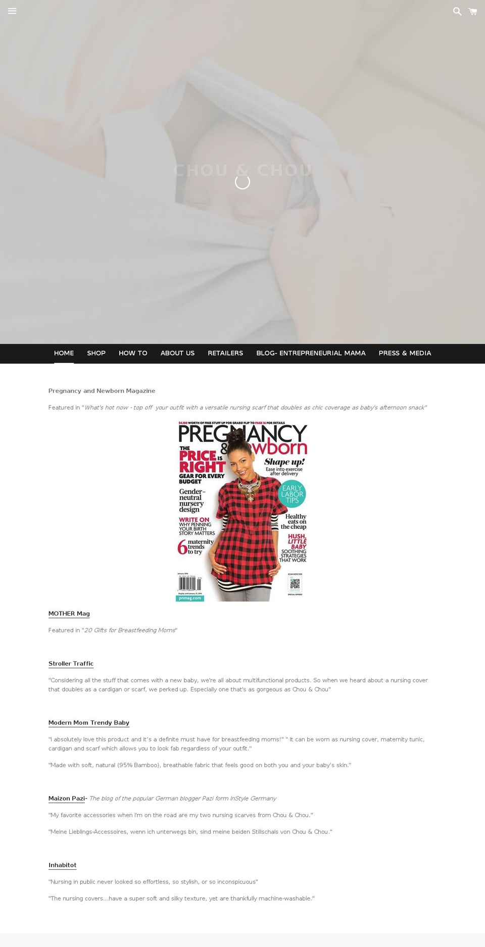 chouandchou.com shopify website screenshot