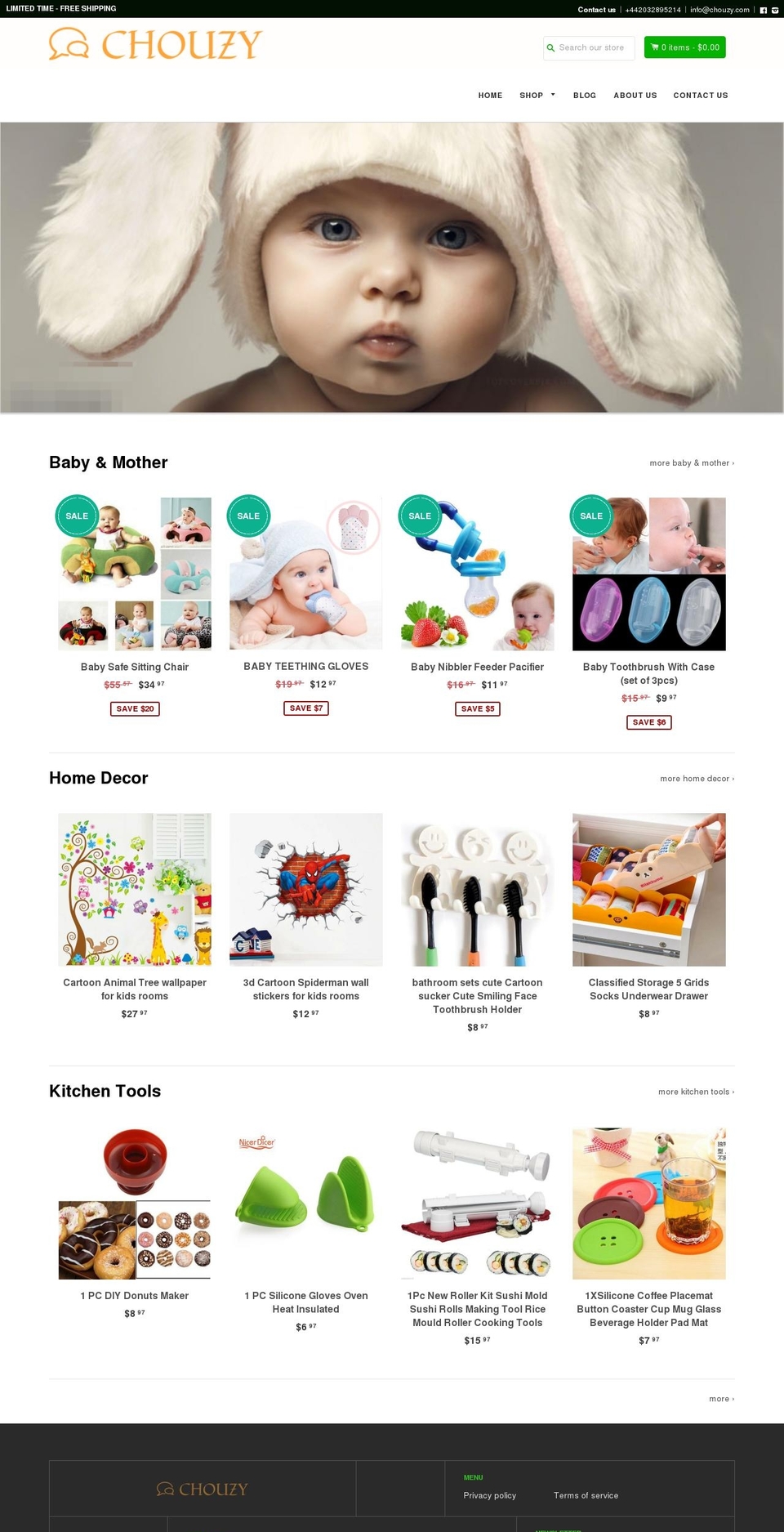 purchase-your-own-copy-support-develiper Shopify theme site example chouzy.com