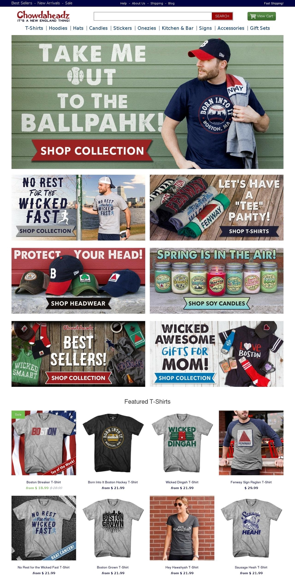 chowdahheads.com shopify website screenshot