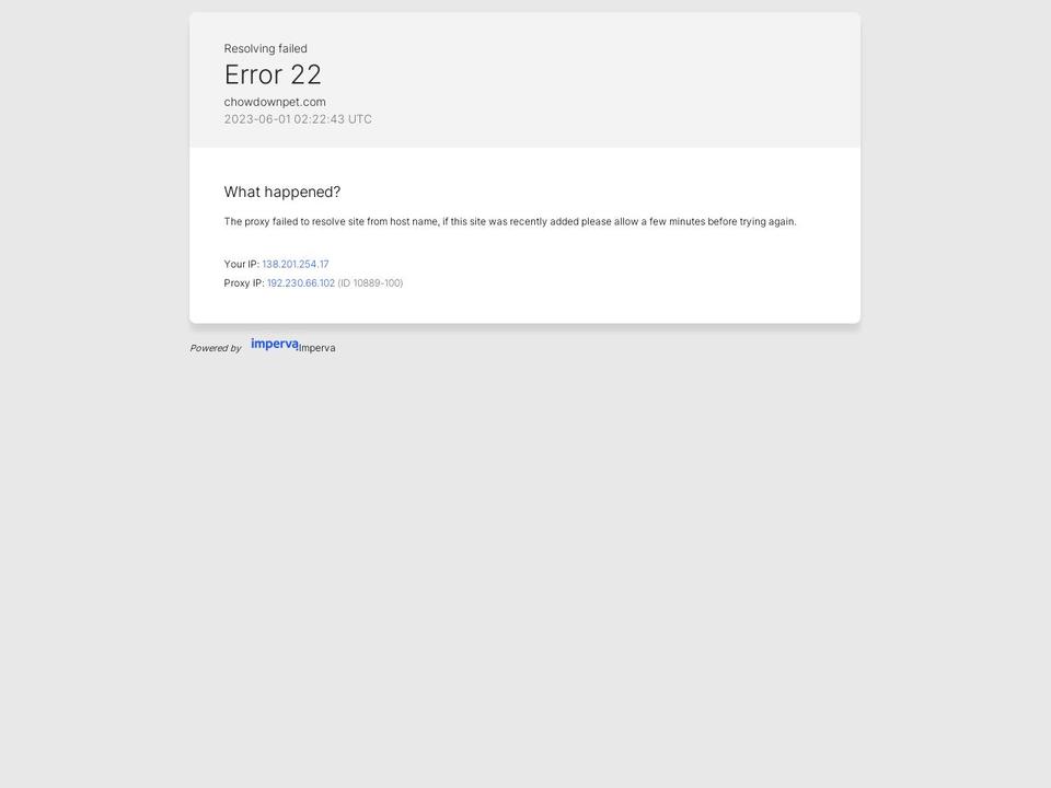 chowdownpet.com — Shopify storefront screenshot