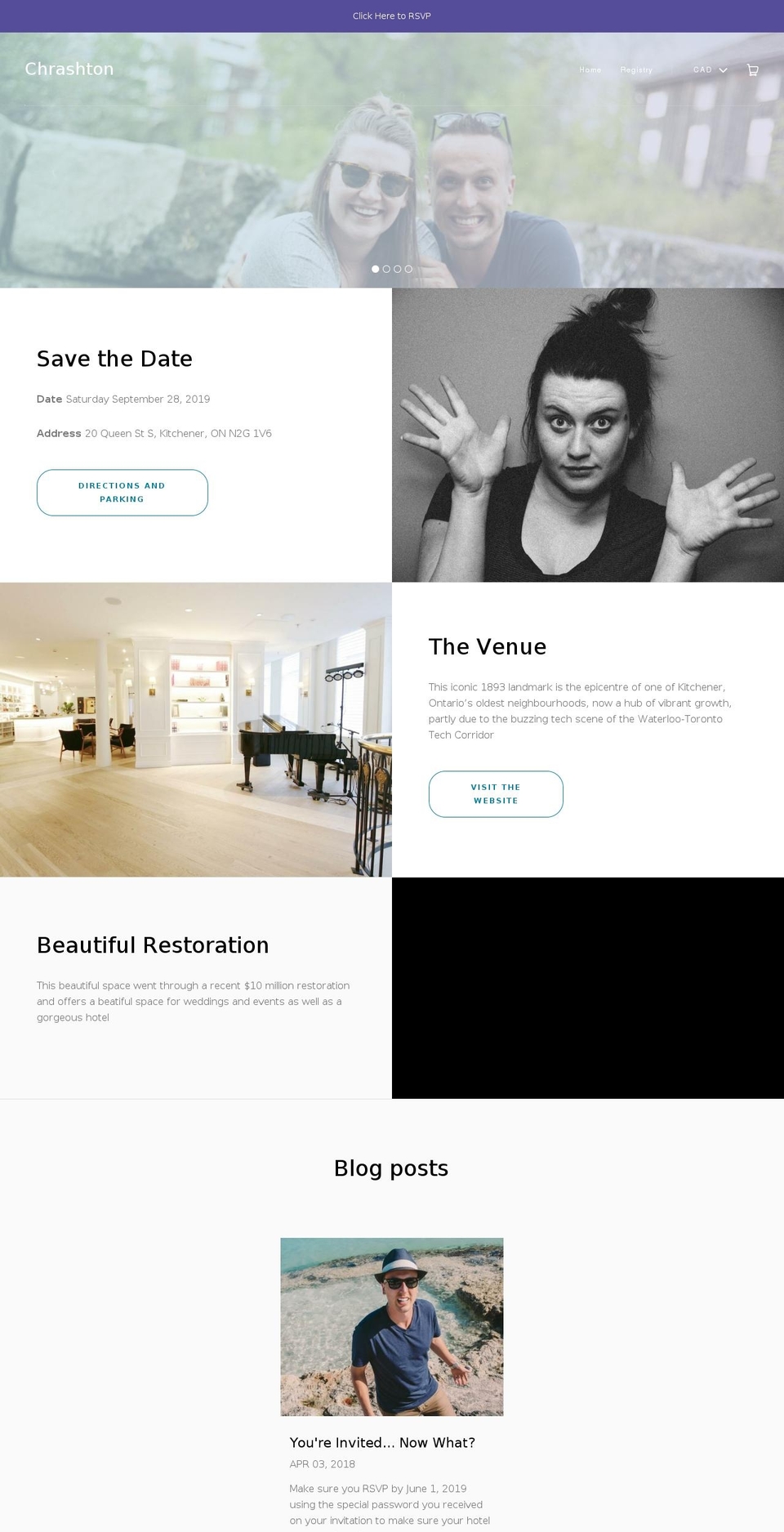 chrashton.com shopify website screenshot