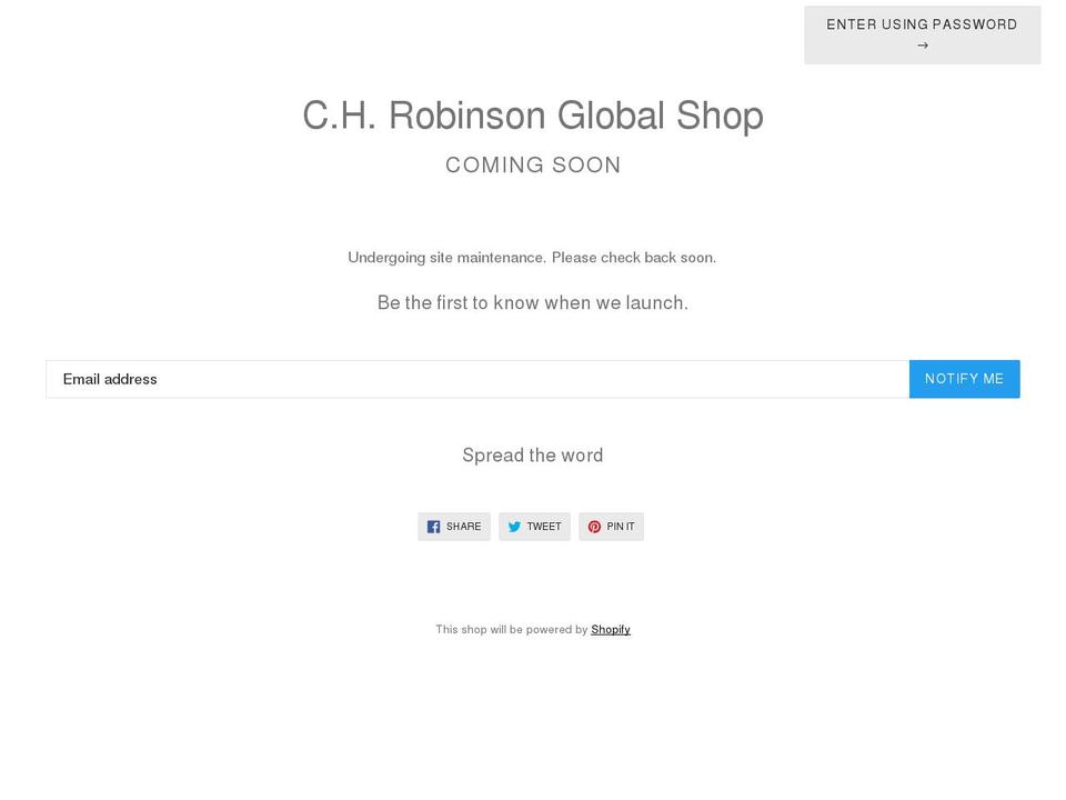 chrglobalshop.com — Shopify storefront screenshot