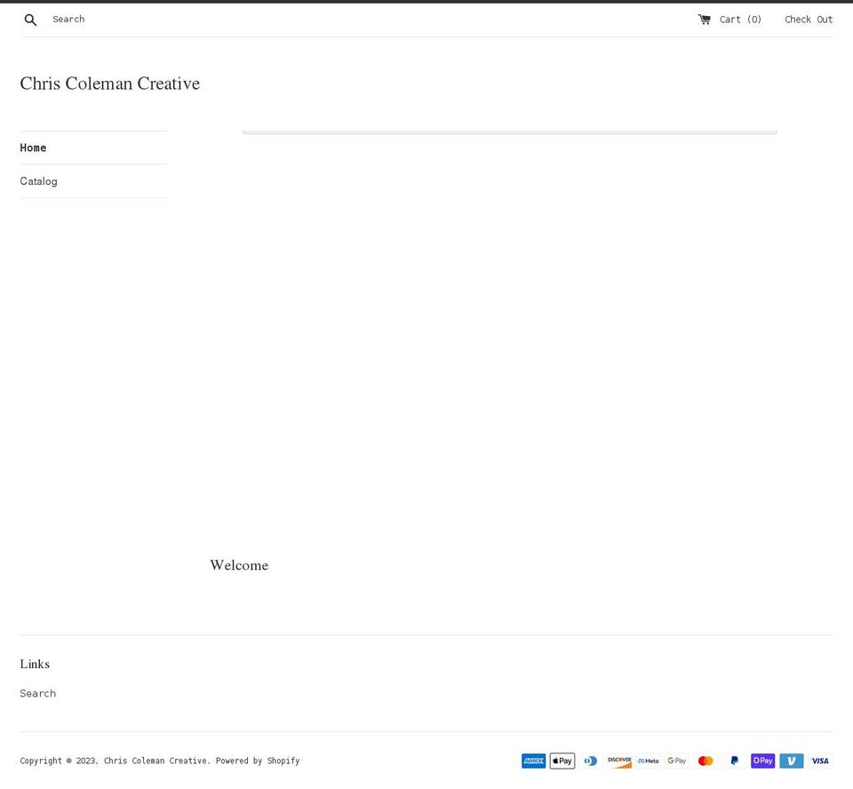 chris-coleman-creative.myshopify.com shopify website screenshot
