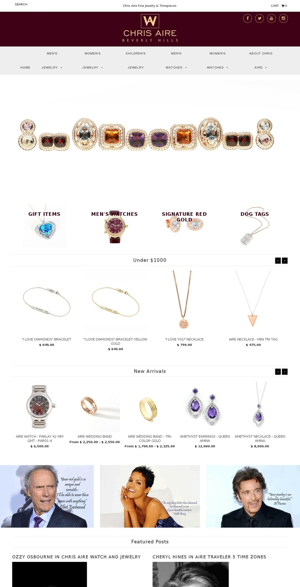 chrisaire.com shopify website screenshot