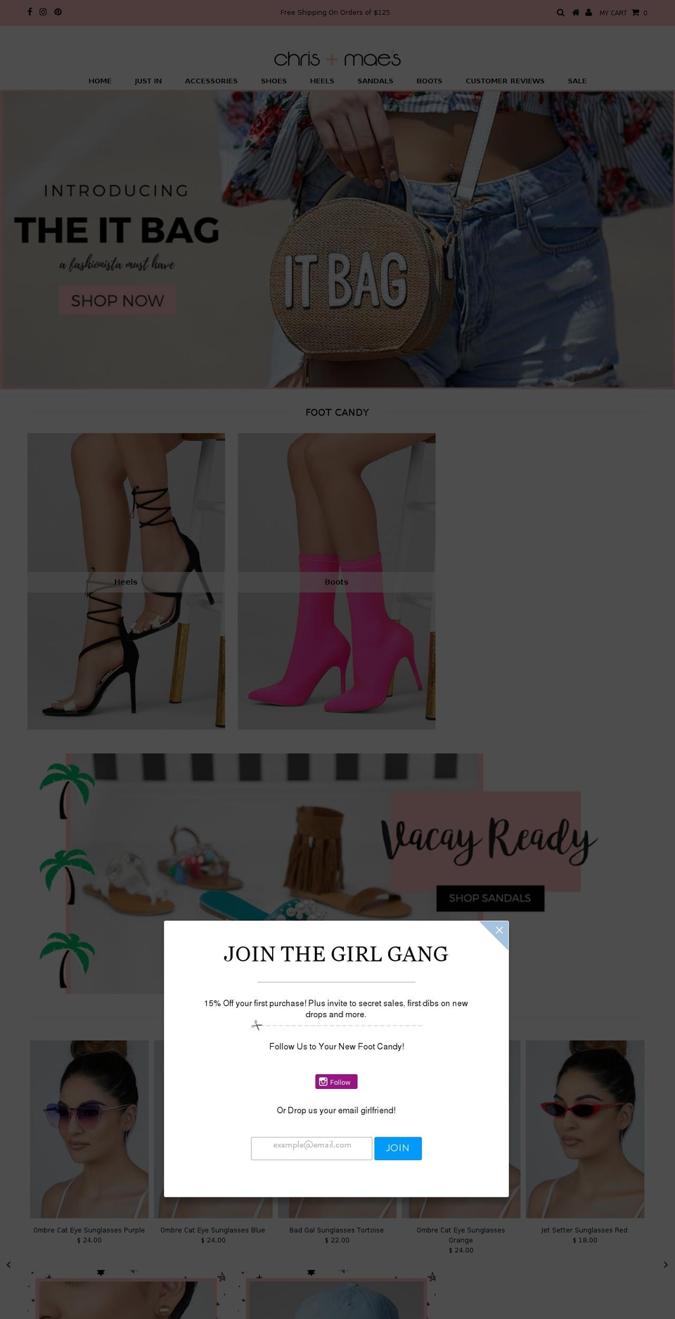 chrisandmaes.com — Shopify storefront screenshot