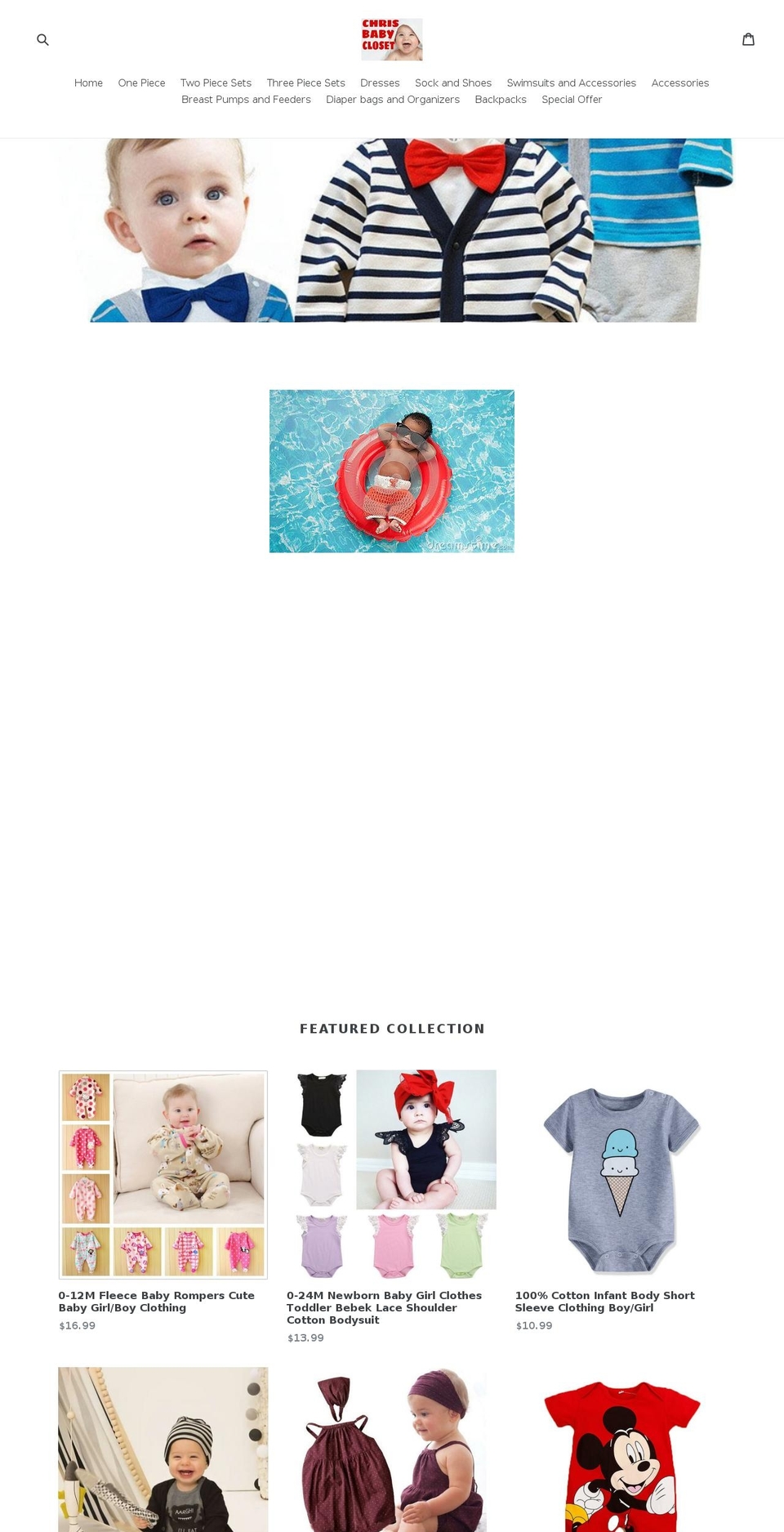chrisbabycloset.com — Shopify storefront screenshot