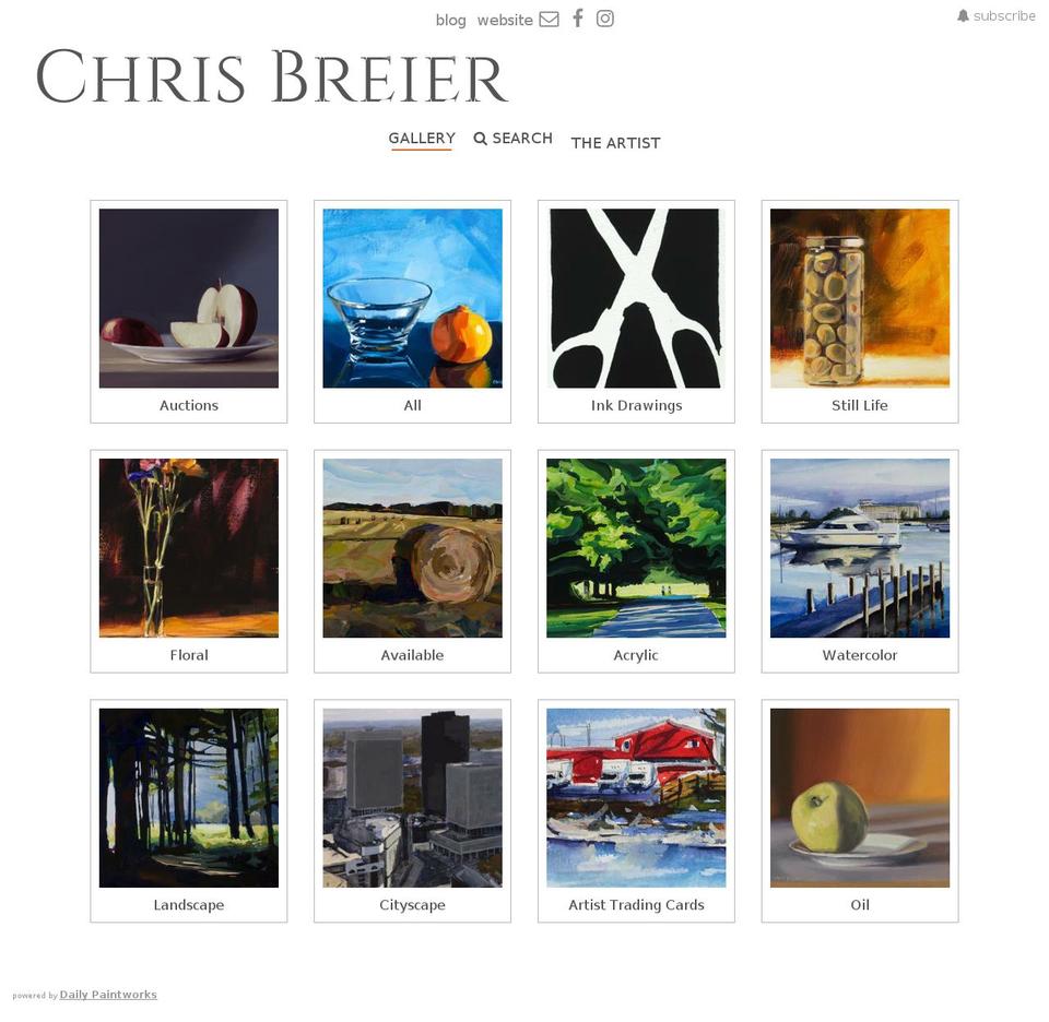 chrisbreierart.com — Shopify storefront screenshot