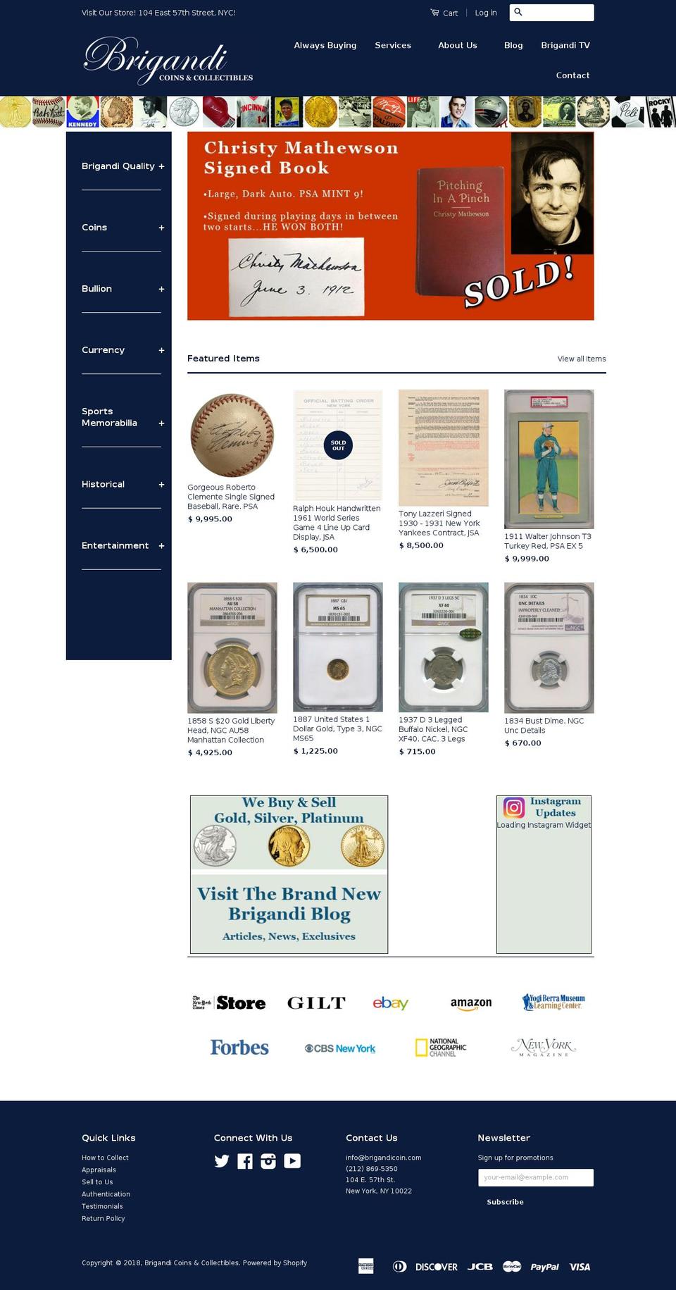 chrisbrigandi.com — Shopify storefront screenshot
