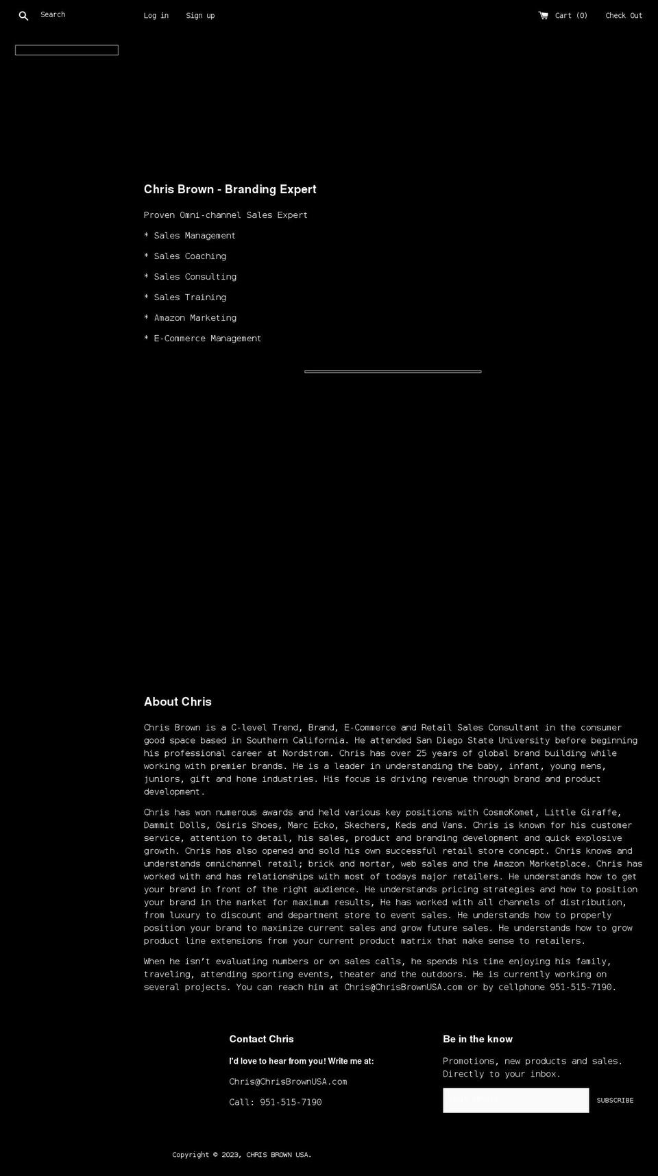chrisbrownusa.com shopify website screenshot