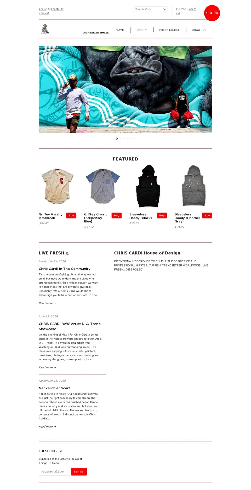 chriscardi.com shopify website screenshot