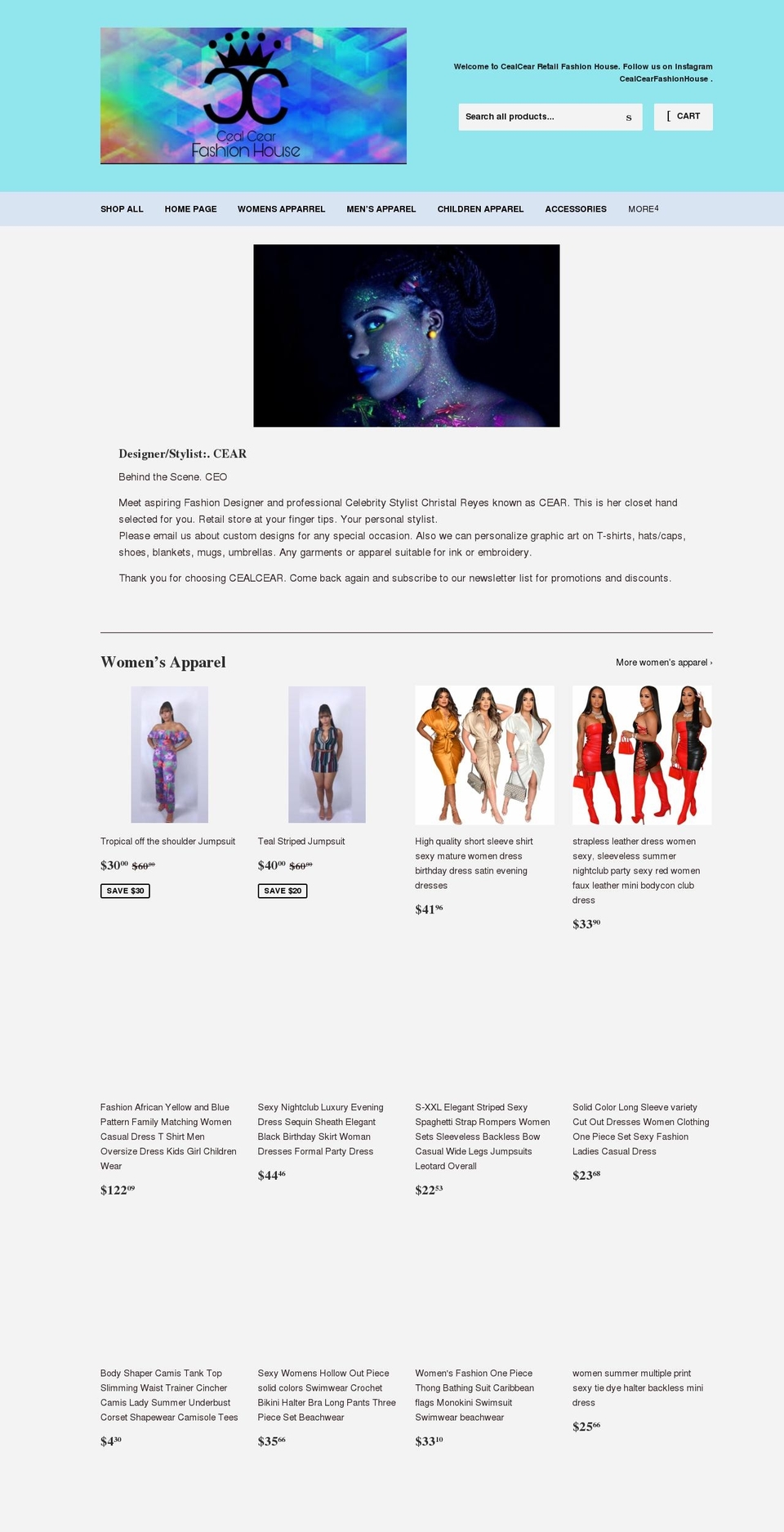 chriscfashion.com shopify website screenshot