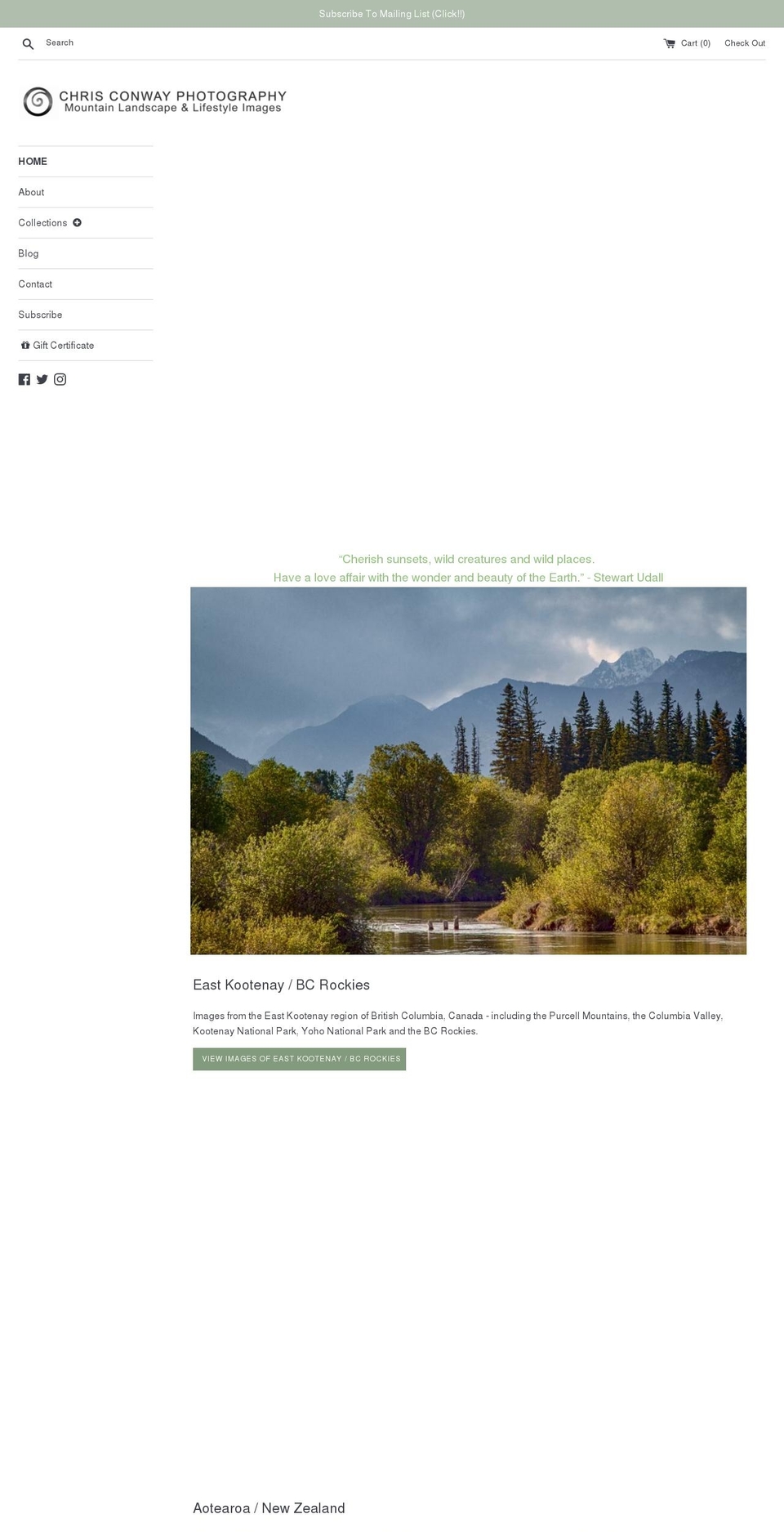 chrisconway.ca shopify website screenshot