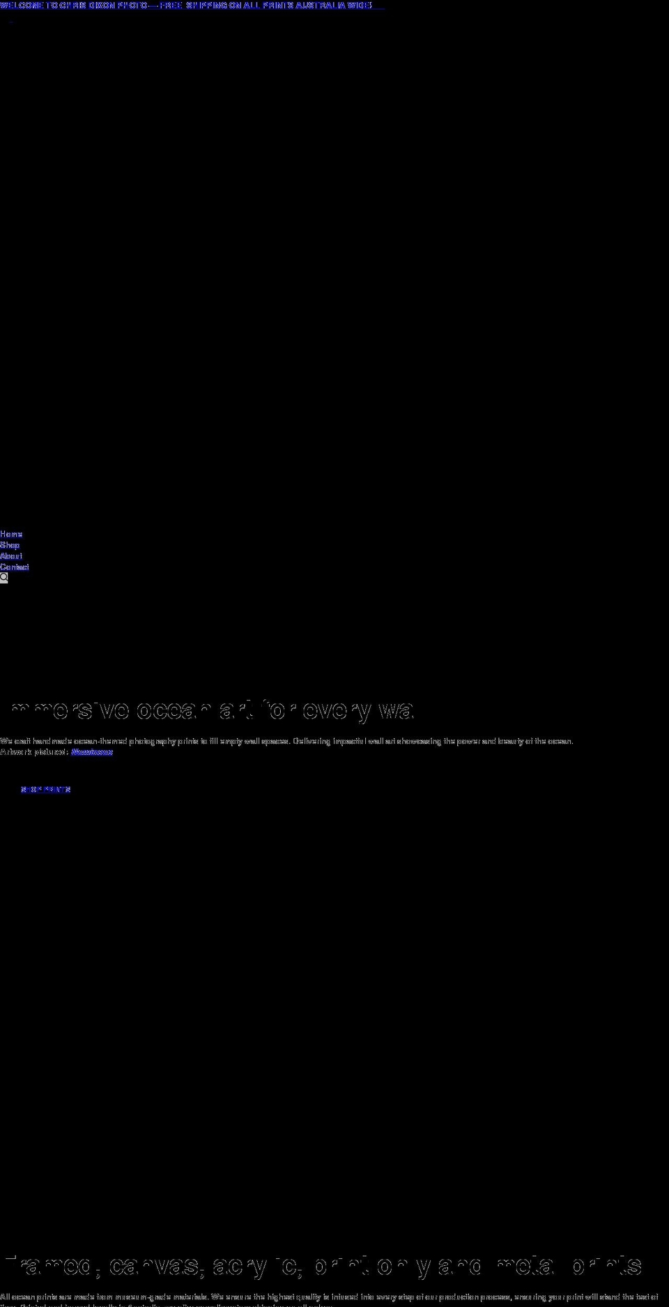 chrisdixonphoto.com shopify website screenshot