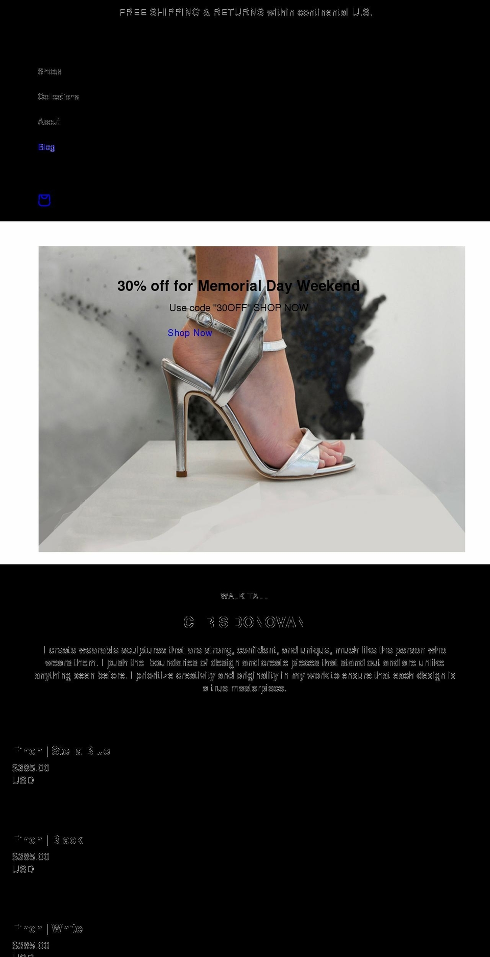 chrisdonovanfootwear.com shopify website screenshot