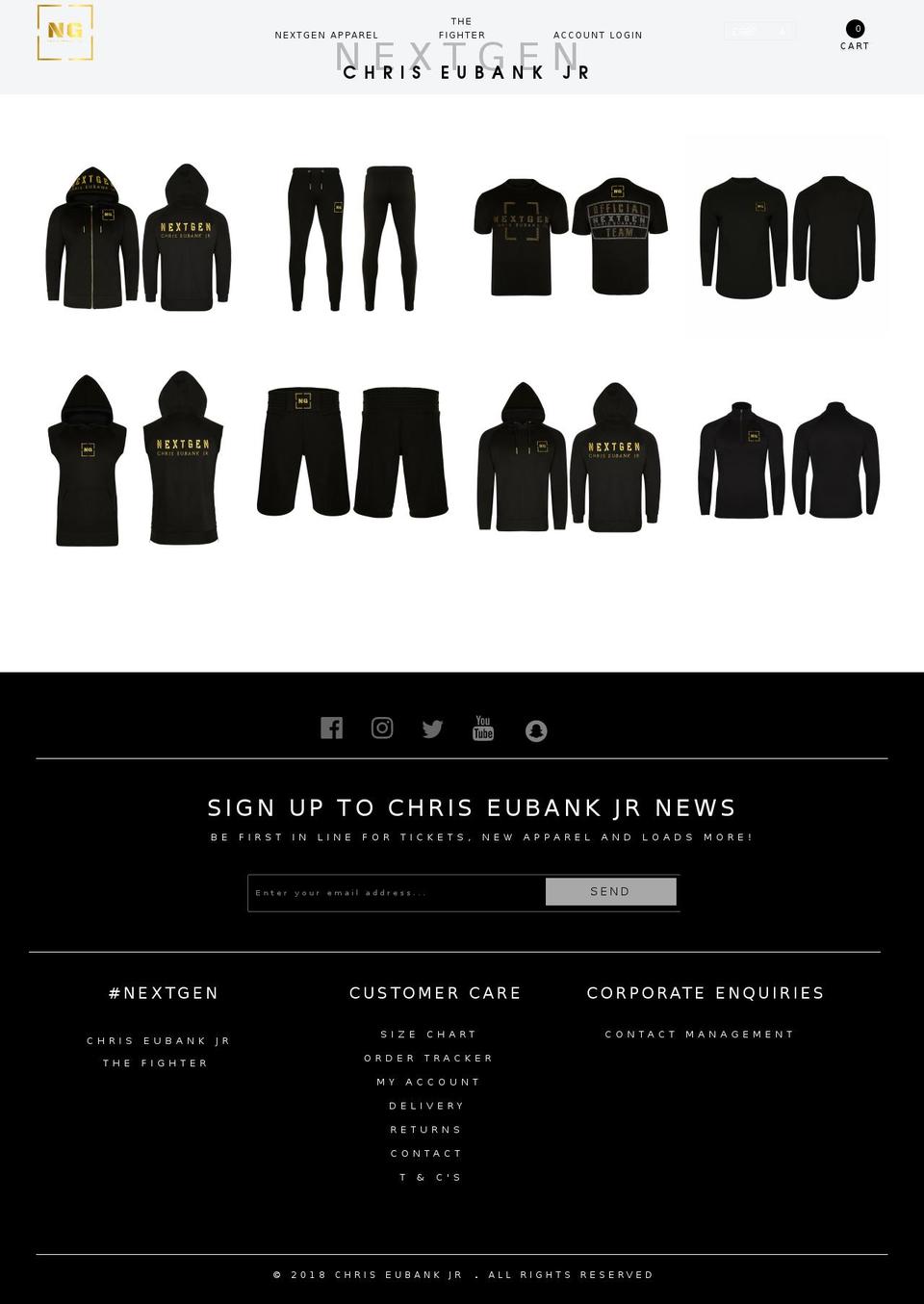 chriseubankjr.com shopify website screenshot