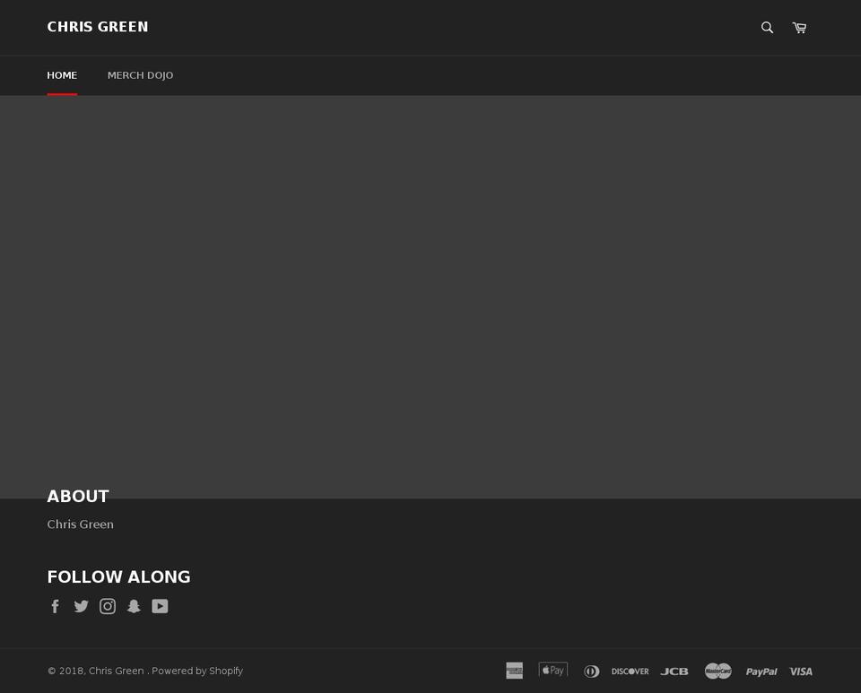 chrisgreen.com shopify website screenshot