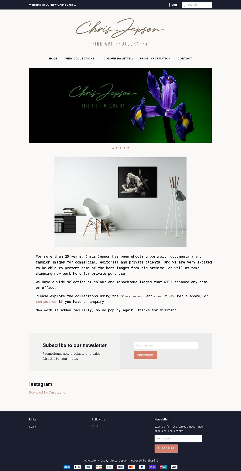 chrisjepson.gallery shopify website screenshot