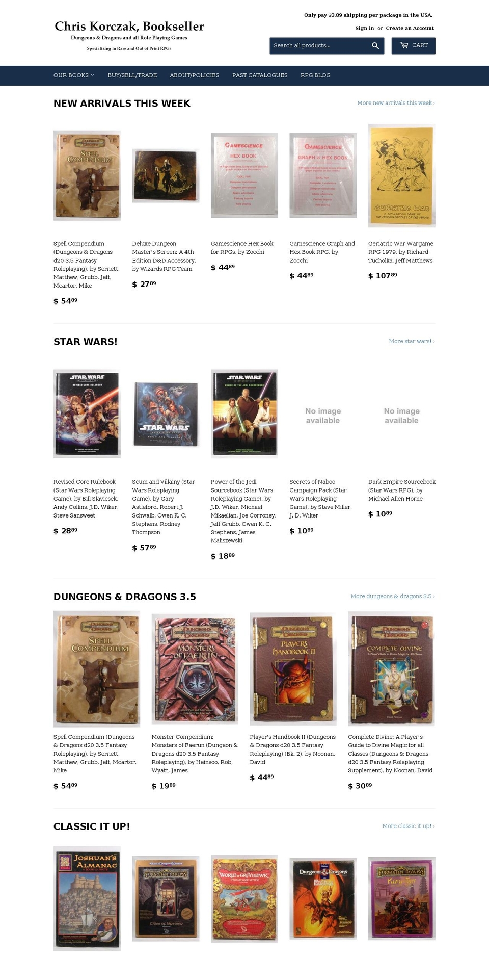 chriskorczakbookseller.com — Shopify storefront screenshot