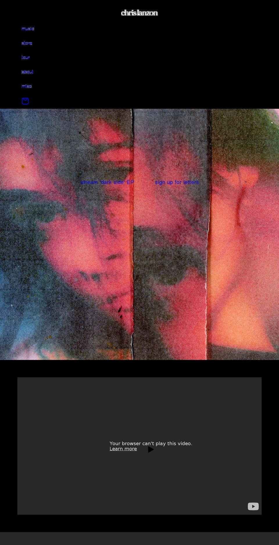 chrislanzon.com shopify website screenshot