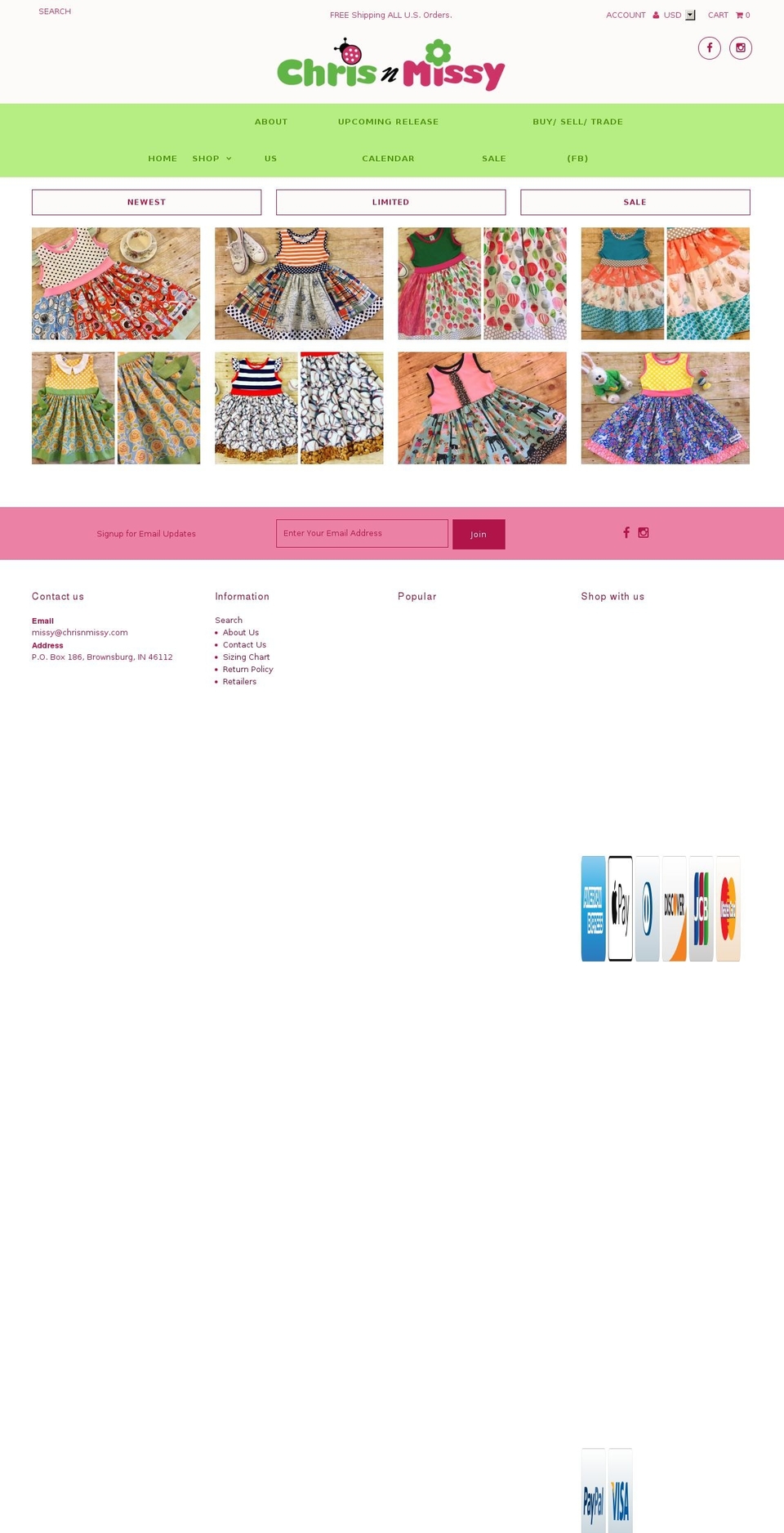 chrisnmissy.com shopify website screenshot