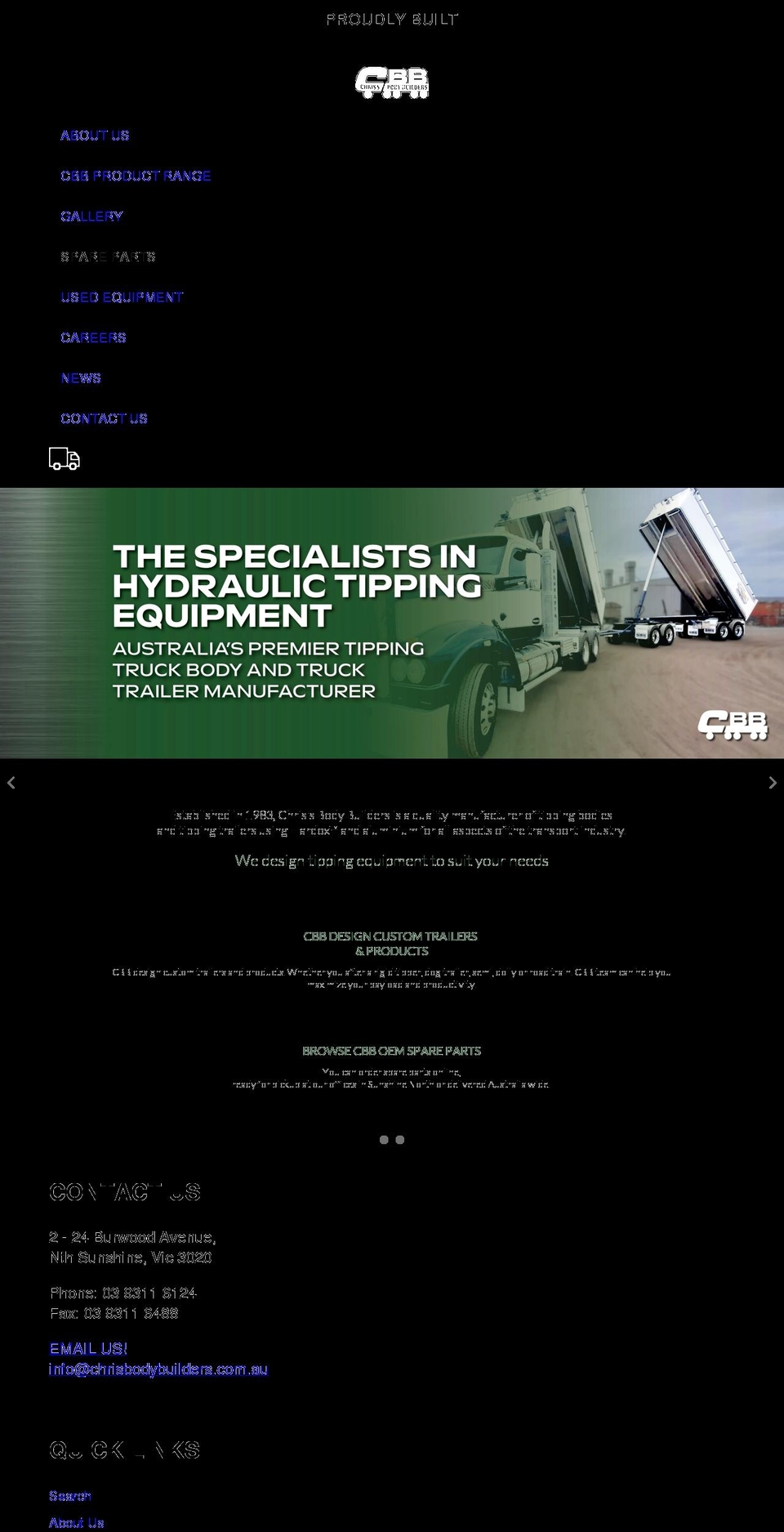 chrissbodybuilders.com.au shopify website screenshot
