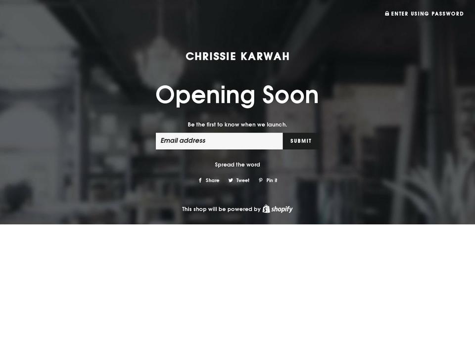 chrissiekarwah.com — Shopify storefront screenshot