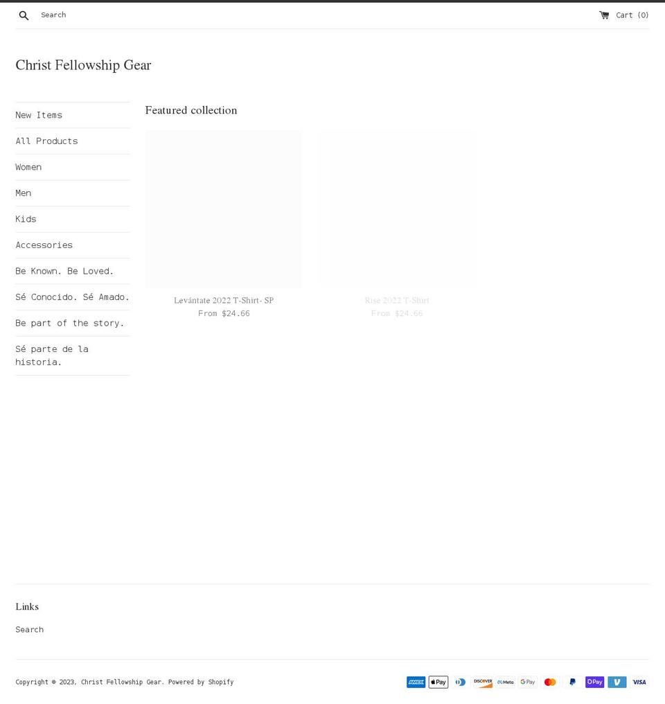 christ-fellowship-gear.myshopify.com shopify website screenshot
