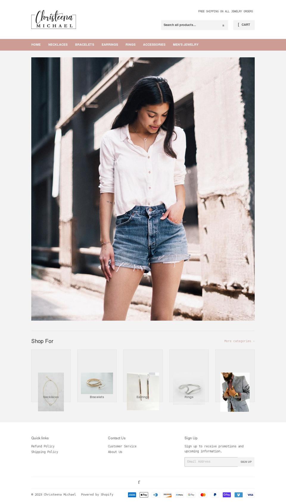 christeenamichael.com shopify website screenshot