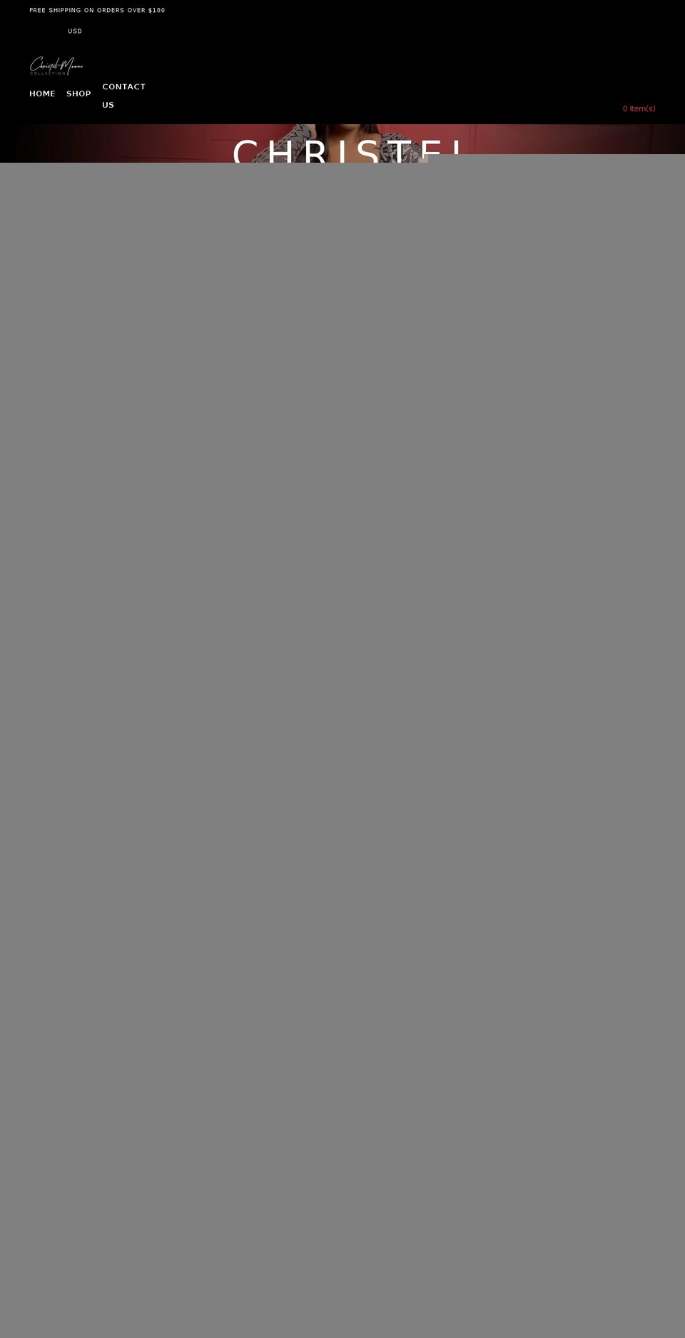 christelmonae.com shopify website screenshot