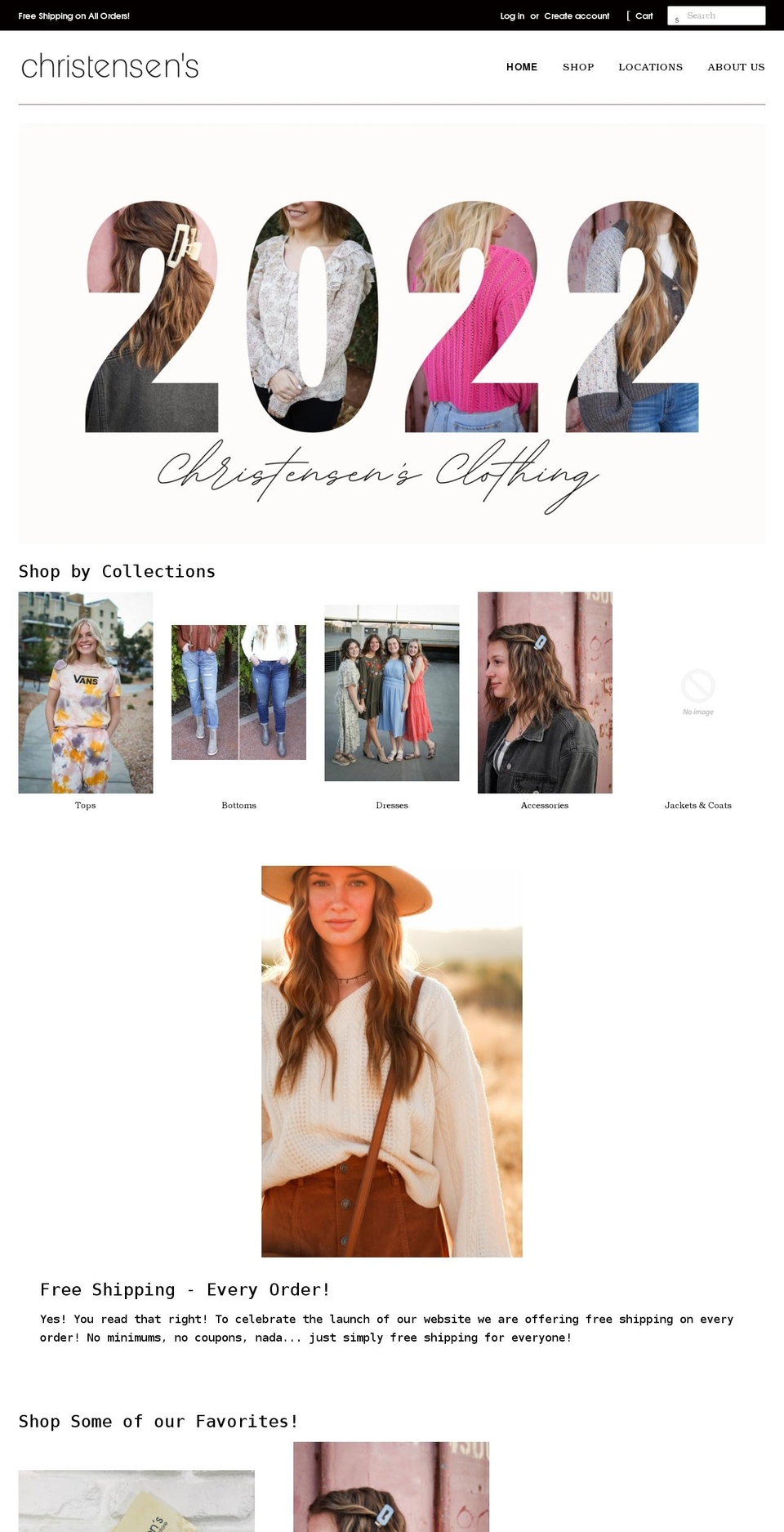 christensensclothing.com shopify website screenshot