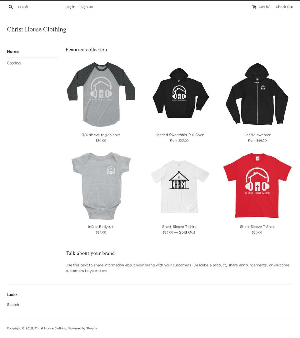 christhousemusic.com — Shopify storefront screenshot