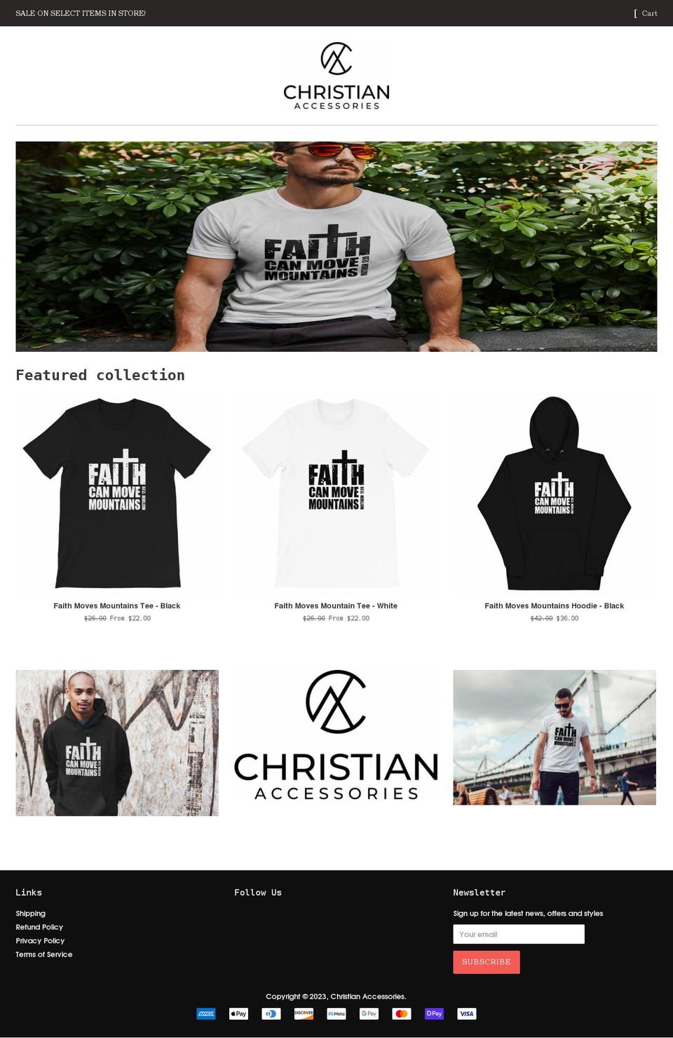 christianaccessoriesonline.com shopify website screenshot