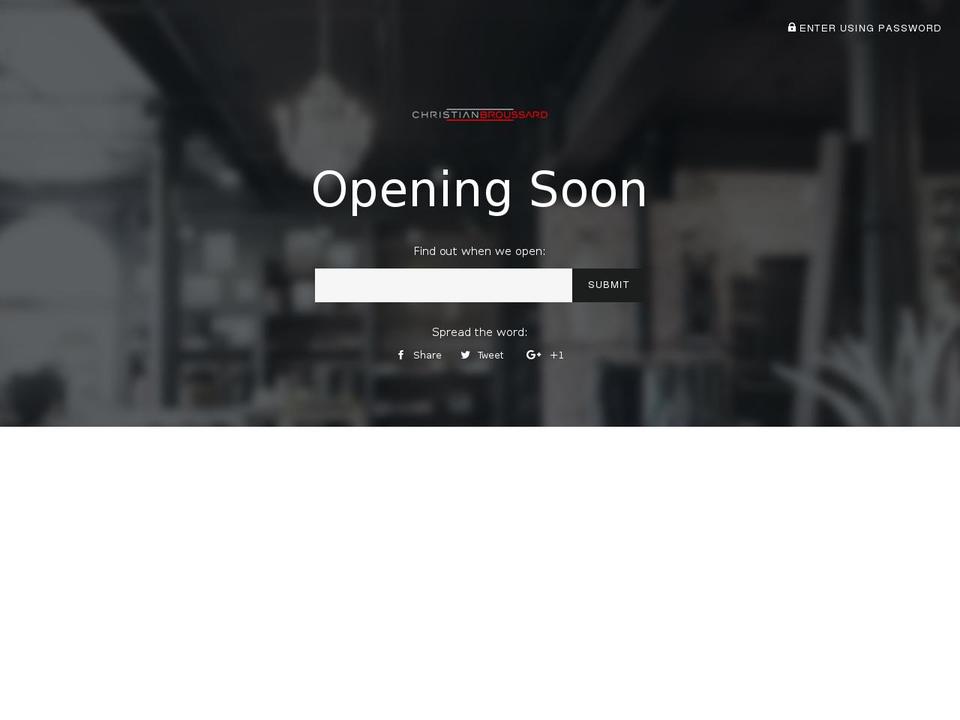 christianbroussard.com shopify website screenshot
