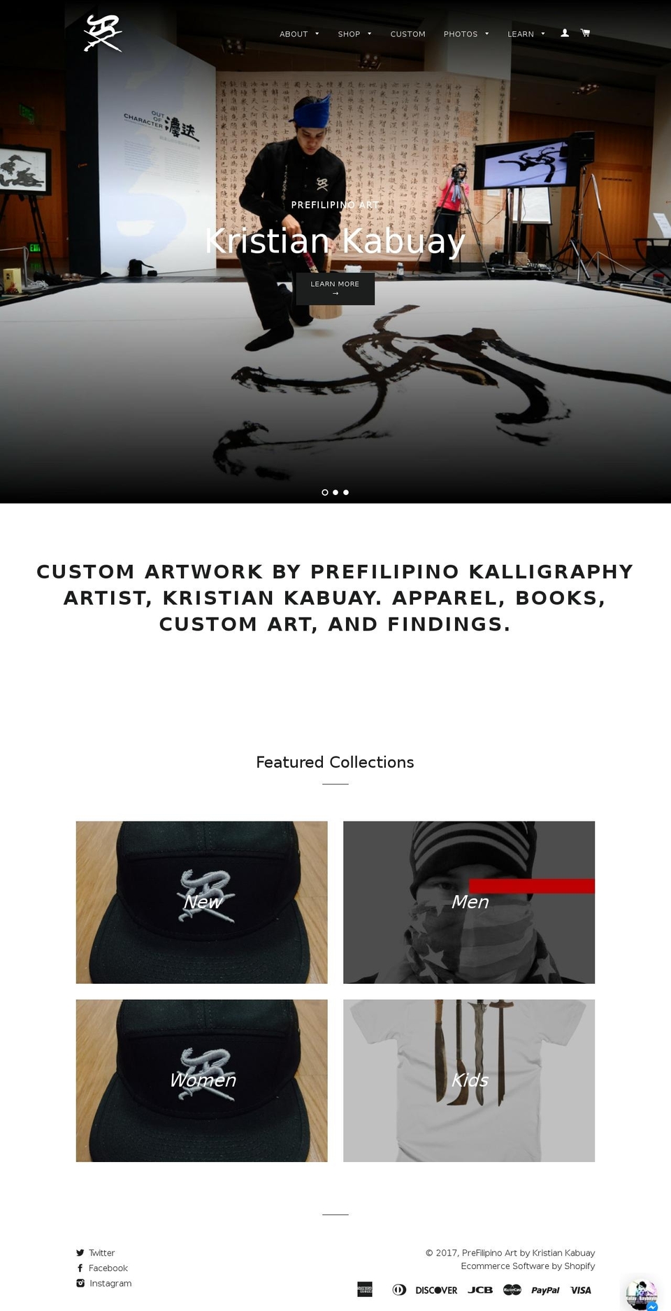 christiancabuay.com shopify website screenshot