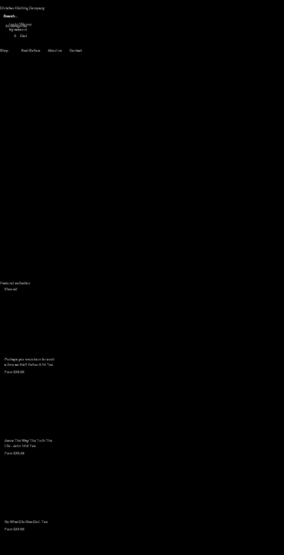 christianclothingcompany.net shopify website screenshot