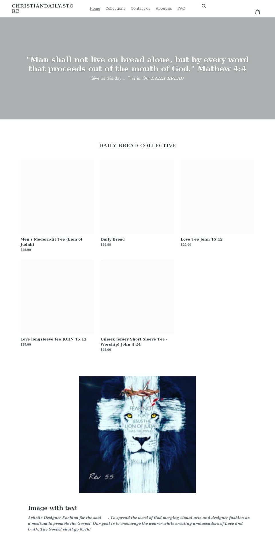 christiandaily.net shopify website screenshot
