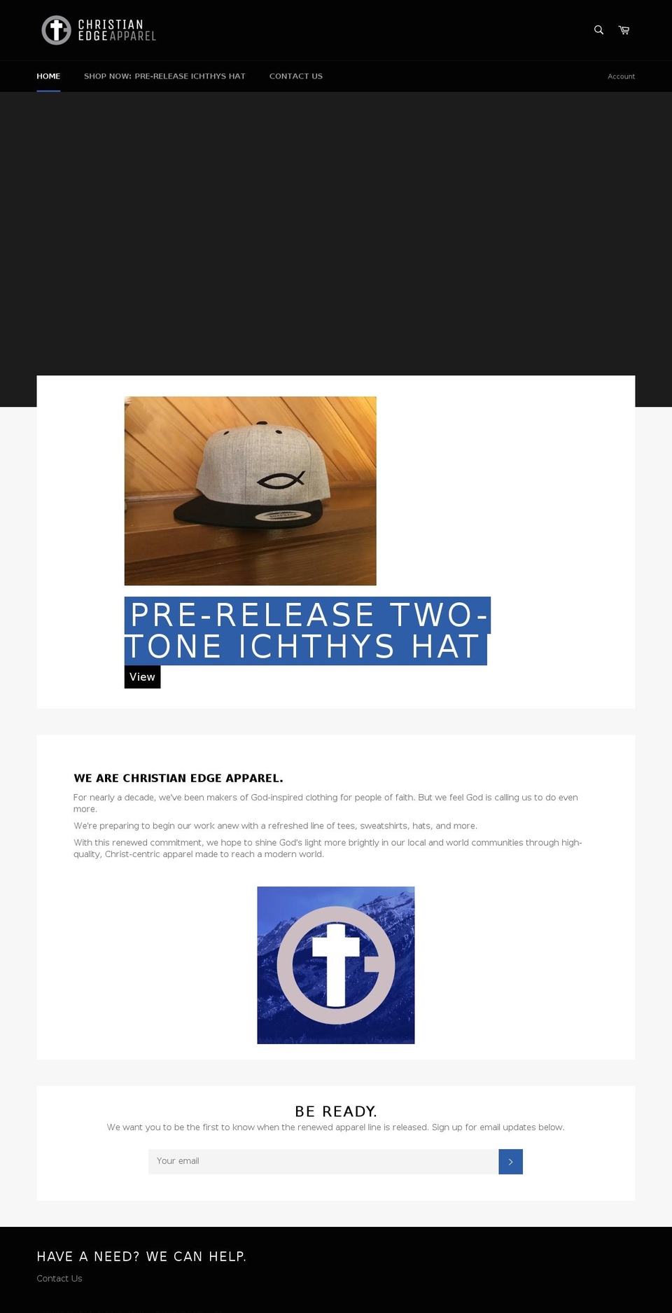 christianedgeapparel.com shopify website screenshot