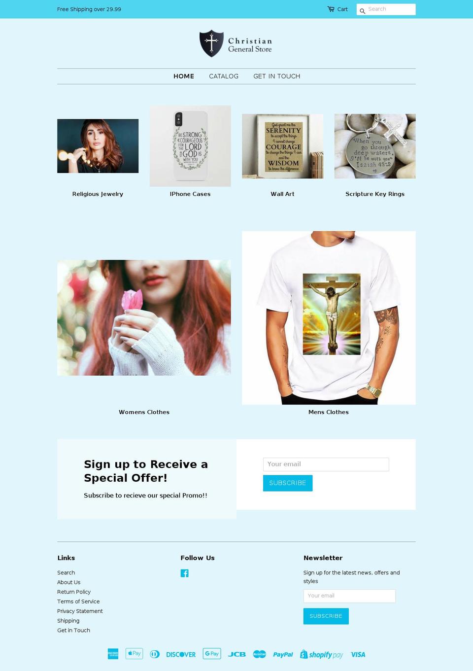 christiangeneralstore.com — Shopify storefront screenshot