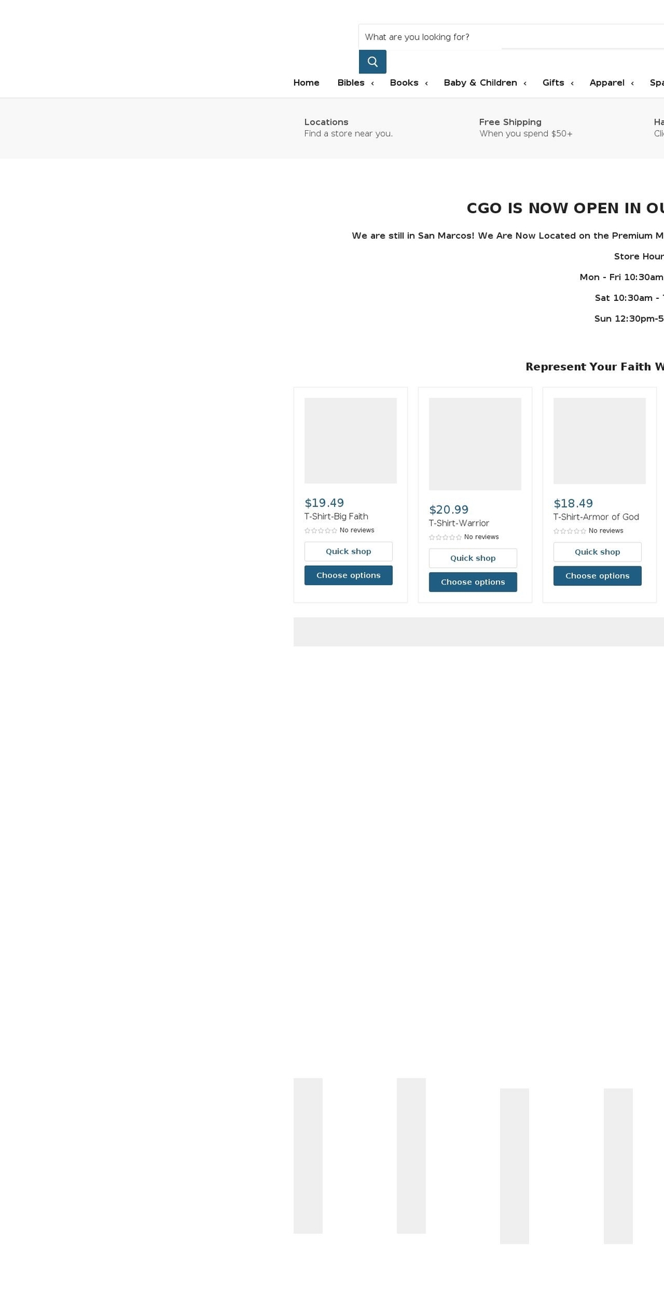 christiangotexas.net shopify website screenshot