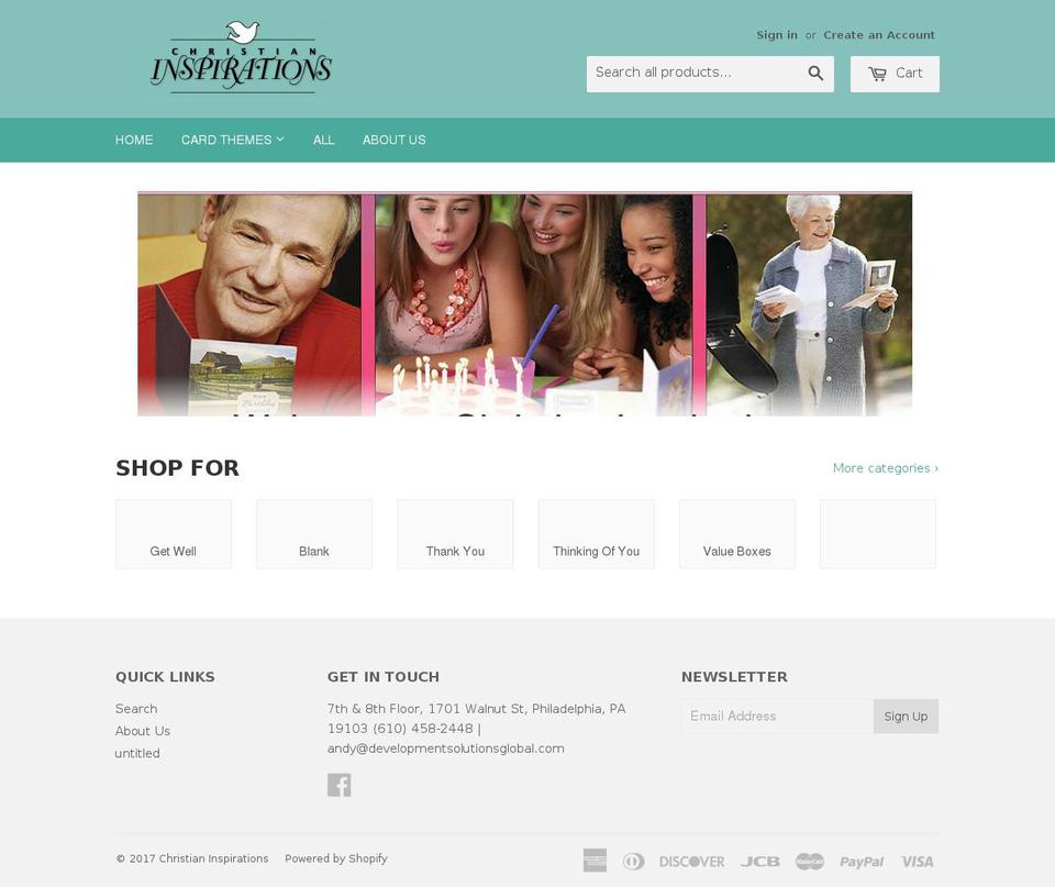 christianinspirations.com shopify website screenshot