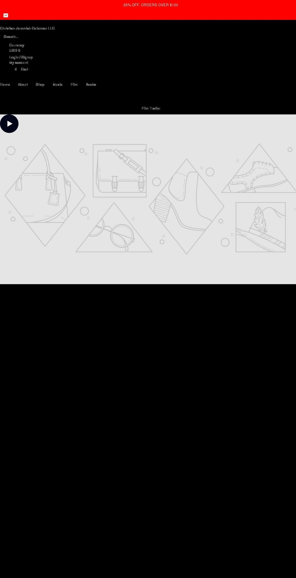 christianjeremiahcoleman.com shopify website screenshot