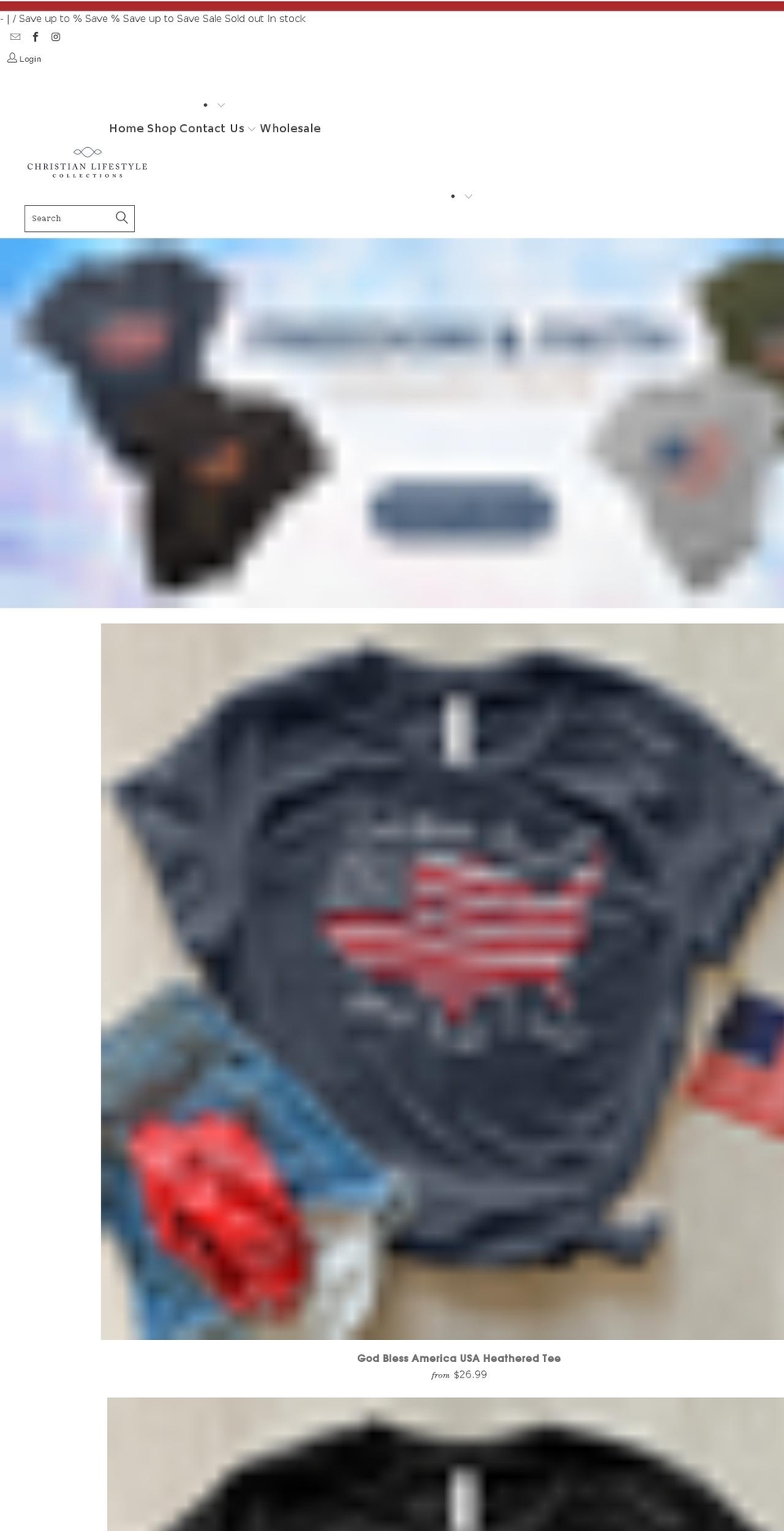 christianlifestylecollections.com shopify website screenshot